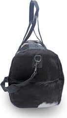 100% Original Leather ToteBag For Women – Genuine Animal Leather Tote Bag – Black White Animal Accent Design – 10 x 18 Inches Large Bag